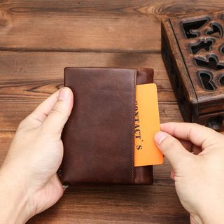 Ví ngắn nam da bò thật M1307