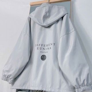 Áo Khoác dù Nón Rời Hình Mặt Cười 2 Lớp - Unisex Hàn Quốc Đẹp - Kiểu Bomber Khóa Zip