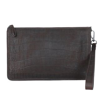 Ví cầm tay nam da bò thật dập vân cá sấu SN1045