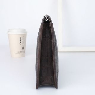 Ví cầm tay nam da bò thật dập vân cá sấu SN1045
