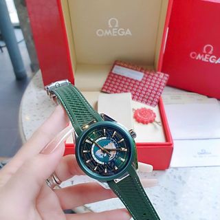 ĐỒNG HỒ NAM CAO CẤP AUTOMATIC ÔMÊGHA SEAMASTER AQUA DÂY XANH LÁ