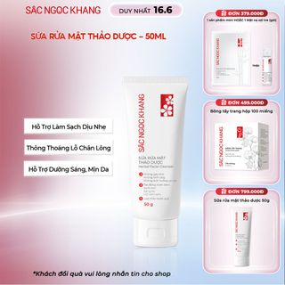 Sữa Rửa Mặt Thảo Dược Sắc Ngọc Khang [Tuýp 50g]