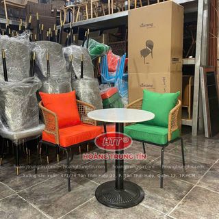ghế mây nhựa cafe Decor theo yêu cầu