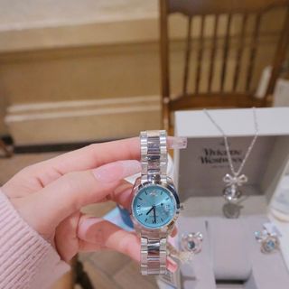 SET ĐỒNG HỒ CAO CẤP VIVIEN FENCHURH TRỌN BỘ TRANG SỨC MẶT XANH