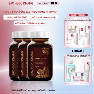 COMBO 03 Viên Uống Sắc Ngọc Khang ++ [Hộp 120 Viên] TẶNG 1 trong 2 COMBO tặng kèm