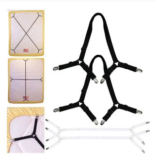 Set 2 dây kẹp giữ cố định ga giường, kẹp drap 2 dây chéo 8 kẹp siêu tiện dụng - Set 2 dây cố định ga giường giá sỉ