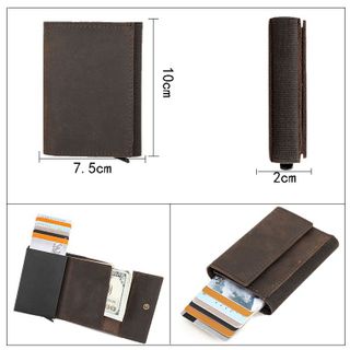 Ví thẻ nam da bò thật 1056