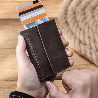 Ví thẻ nam da bò thật 1056