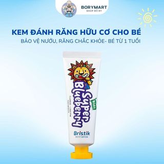 Kem Đánh Răng Cho Bé Bristik Hữu Cơ Hàn Quốc Ngăn Ngừa Sâu Răng Dùng Cho Bé Từ 1 Tuổi