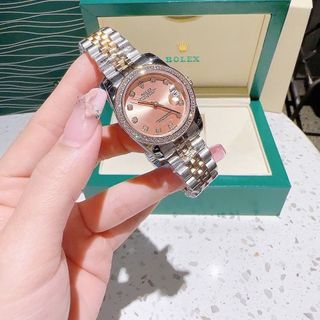 ĐỒNG HỒ NAM NỮ CAO CẤP RÔLE MÁY CƠ MẶT SAPHIRE VIỀN HỘT
