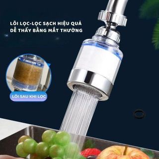 ĐẦU LỌC NƯỚC TẠI VÒI TĂNG ÁP XOAY 360 ĐỘ