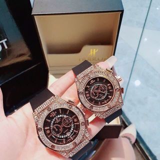 SALE BỎ MẪU ĐỒNG HỒ NAM NỮ THỜI TRANG HUPLOT MẶT TRÒN GIẢ CƠ