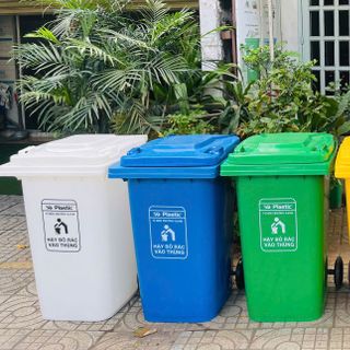 Thùng Rác Công Cộng 240L HDPE Có Bánh Xe Nhựa Sài Gòn - SG Plastic
