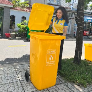 Thùng Rác Công Cộng 240L HDPE Có Bánh Xe Nhựa Sài Gòn - SG Plastic