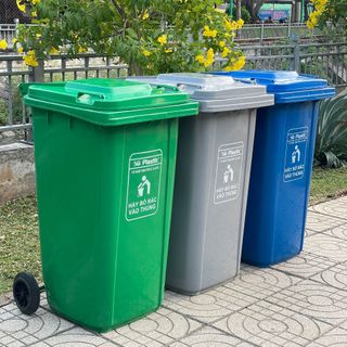 Thùng Rác Công Cộng 240L HDPE Có Bánh Xe Nhựa Sài Gòn - SG Plastic