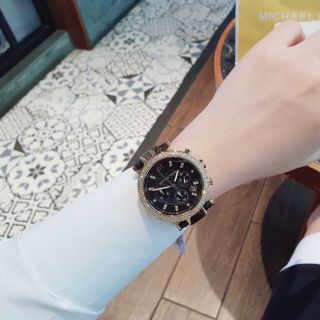 ĐỒNG HỒ NAM CAO CẤP MICHAEL K 6984 DÂY DA ĐEN CHONOGRAP