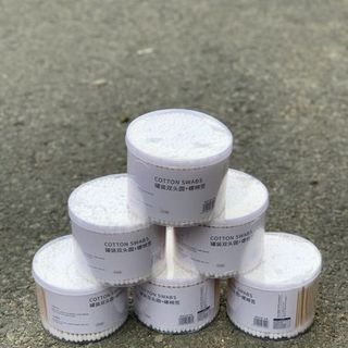 Hộp Tăm Bông Ngoáy Tai Màu Trắng 500 Cái