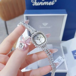 ĐỒNG HỒ NỮ CHÍNH HÃNG FUNMEI F2125 MẶT VUÔNG VIỀN PHA LÊ FULLBOX TEM HÃNG