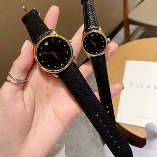 SALE BỎ MẪU ĐỒNG HỒ NAM NỮ TRUNG CẤP MOVADU DÂY DA MẶT CHẤM