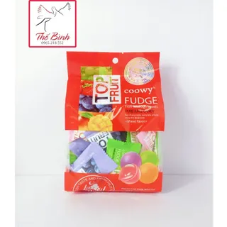 Kẹo Top TRái Cây COOWY Thùng 280G X 24 Gói 4 Vị ( Xoài, Dâu, Nho, Tổng Hợp)