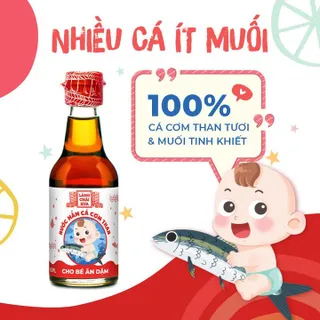 [LỐC 4 CHAI] NƯỚC MẮM CÁ CƠM THAN LÀNG CHÀI XƯA CHO BÉ ĂN DẶM TỪ 6 THÁNG TUỔI, AN TOÀN, NHIỀU CÁ ÍT MUỐI CHỨA NHIỀU VITAMIN 60ML/CHAI - LÀNG CHÀI XƯA