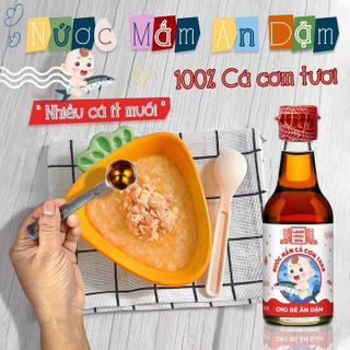 NƯỚC MẮM CÁ CƠM THAN LÀNG CHÀI XƯA CHO BÉ ĂN DẶM TỪ 6 THÁNG TUỔI, AN TOÀN, NHIỀU CÁ ÍT MUỐI CHỨA NHIỀU VITAMIN 60ML/CHAI - LÀNG CHÀI XƯA