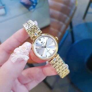 ĐỒNG HỒ NỮ CHÍNH HÃNG FUNMEI F2119 DÂY THÉP MẶT TRÒN FULLBOX TEM HÃNG