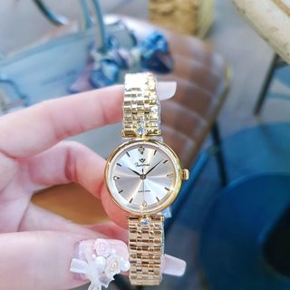 ĐỒNG HỒ NỮ CHÍNH HÃNG FUNMEI F2119 DÂY THÉP MẶT TRÒN FULLBOX TEM HÃNG