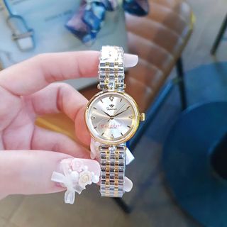 ĐỒNG HỒ NỮ CHÍNH HÃNG FUNMEI F2119 DÂY THÉP MẶT TRÒN FULLBOX TEM HÃNG