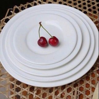 SET 10 ĐĨA SỨ TRẮNG LOẠI CẠN SIZE 7