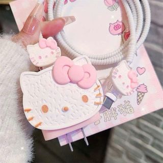 Bọc sạc stiker helokitty