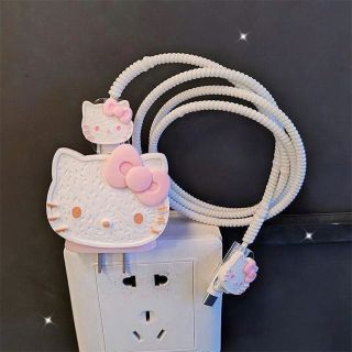 Bọc sạc stiker helokitty