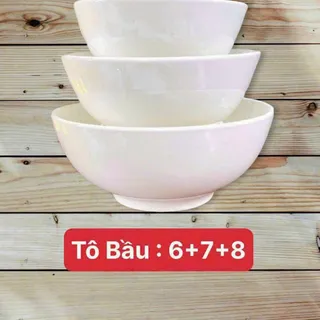 SET 10 TÔ SỨ TRẮNG LOẠI DÀY SIZE 6