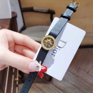 ĐỒNG HỔ NỮ CAO CẤP ĐIOR DÂY DA MẶT TRÒN MINI