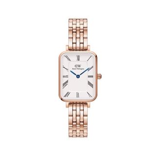 ĐỒNG HỒ NỮ CAO CẤP DANIEL W QUARDO ROMAN NUMERALS DÂY THÉP MẶT CHỮ NHẬT