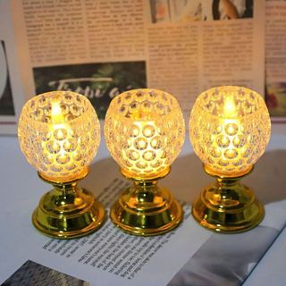 CHÂN ĐÈN NẾN TỔ ONG SỬ DỤNG PIN AAA