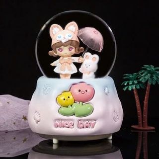 Quả cầu tuyết phát sáng làm quà tặng ( Hàng Đẹp ) , Hộp nhạc tình yêu story noel
