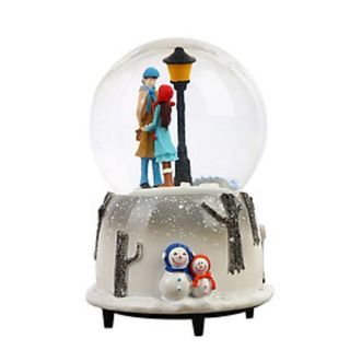 Quả cầu tuyết phát sáng làm quà tặng ( Hàng Đẹp ) , Hộp nhạc tình yêu story noel