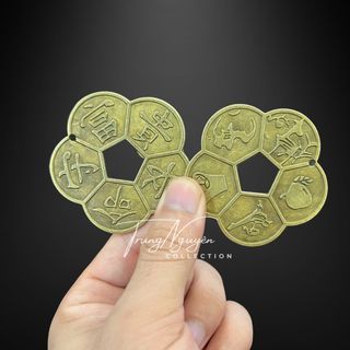 Đồng Xu Hoa Mai Kim Tiền Phong Thủy Tài Lộc May Mắn 5 Cánh