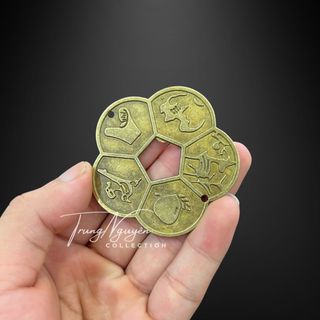 Đồng Xu Hoa Mai Kim Tiền Phong Thủy Tài Lộc May Mắn 5 Cánh