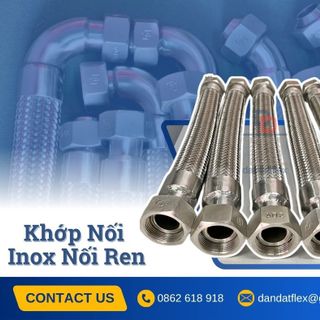 Khớp nối mềm, khớp nối mềm inox nối ren, khớp nối mềm công nghiệp, khớp nối mềm inox 304