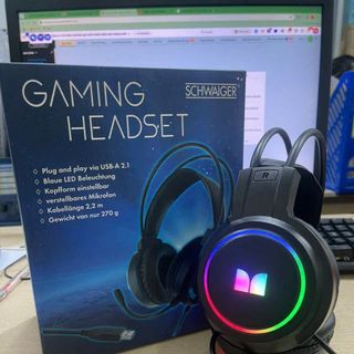 HEADPHONE 7.1 ĐEN - CỔNG USB - LED