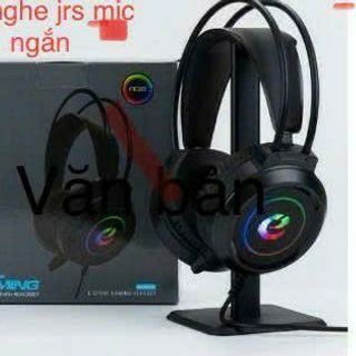 HEADPHONE JRS 7.1 ĐEN - CỔNG USB - LED - MIC NGẮN