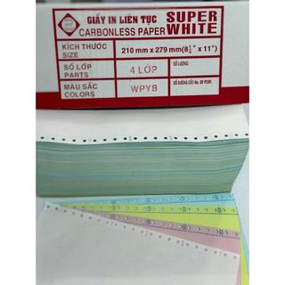 Giấy Vi Tính In Liên Tục 210 x 279 2-5 Lớp Carbonless