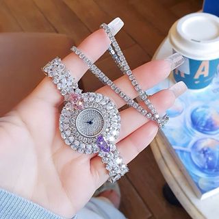SET ĐỒNG HỒ NỮ CHÍNH HÃNG FUNMEI MẶT HOA ĐÍNH ĐÁ PHA LÊ FULLBOX TEM