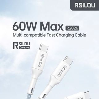 RSILOU R2025 cáp sạc nhanh typeC 60W bộc dù