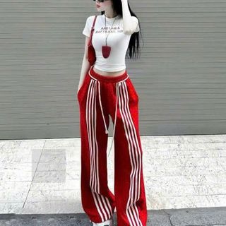 QUẦN ỐNG RỘNG SỌC PHÍA TRƯỚC VẢI TACTA MỀM - LÊ PHƯƠNG BOUTIQUE