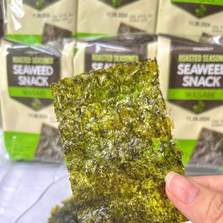 Rong Biển Nướng Tẩm Hanami Vị Wasabi Hàn Quốc (Lốc 3 Gói/ 12g)