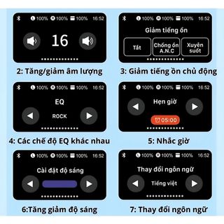 Tai nghe A10 Pro Có Màn Hình Cảm Ứng Với Nhiều Chức Năng Tiện Lợi