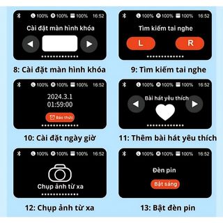 Tai nghe A10 Pro Có Màn Hình Cảm Ứng Với Nhiều Chức Năng Tiện Lợi